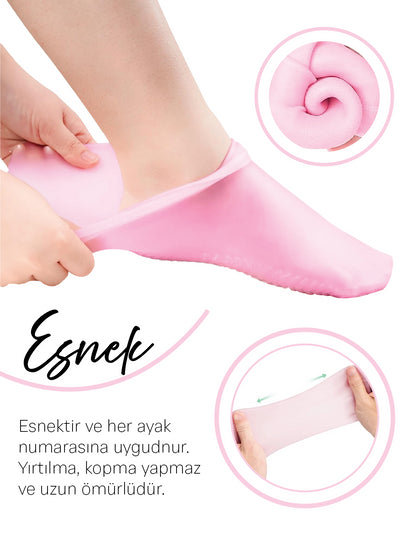 Slikon Jel Ayak Nemlendirici Çorap